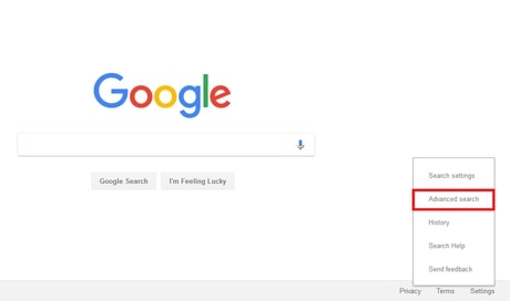 Google Advanced Search Page